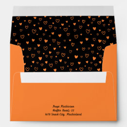 Persoonlijke Kawaii Cute Black Hearts Snail-post Envelop