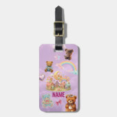 Persoonlijke Kawaii Esthetische Lavendel Bagagelabel (Voorkant verticaal)