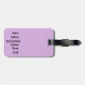 Persoonlijke Kawaii Esthetische Lavendel Bagagelabel (Achterkant horizontaal)