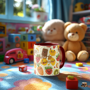 Persoonlijke Kawaii Fruit Mok voor Kinderen