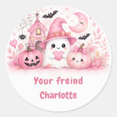Persoonlijke Kawaii Halloween Geest Sticker (Voorkant)