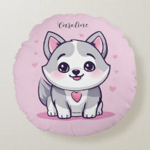 Persoonlijke Kawaii Husky Puppy Roze