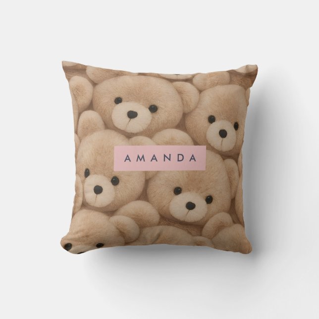 Persoonlijke Kawaii Knuffel Teddybeer Kussen (Voorkant)