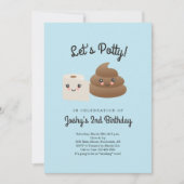 Persoonlijke Kawaii Poep & TP (Toiletpapier) Feest Kaart (Voorkant)