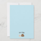 Persoonlijke Kawaii Poep & TP (Toiletpapier) Feest Kaart (Achterkant)