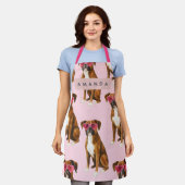 Persoonlijke Kawaii Trendy Boxer Hond Schort (Gedragen)