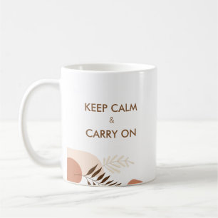 Persoonlijke Keep Calm & Carry On Moderne Chic Koffiemok