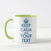 Persoonlijke Keep Calm en jouw tekst mok (Links)