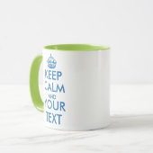 Persoonlijke Keep Calm en jouw tekst mok (Voorkant links)