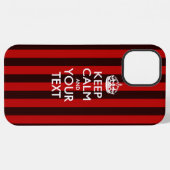 Persoonlijke KEEP CALM EN Uw Tekst iPhone Hoesje (Achterkant horizontaal)