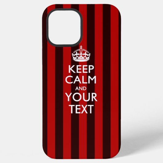 Persoonlijke KEEP CALM EN Uw Tekst iPhone Hoesje (Achterkant)