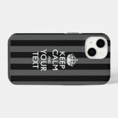 Persoonlijke KEEP CALM EN Uw Tekst iPhone Hoesje (Achterkant horizontaal)