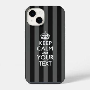 Persoonlijke KEEP CALM EN Uw Tekst iPhone 14 Hoesje