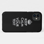 Persoonlijke KEEP CALM en UW TEKST - witte woorden Case-Mate iPhone Case (Achterkant (horizontaal))