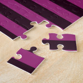 Persoonlijke Keep Calm Fuchsia Strepen Legpuzzel (Zijkant)