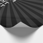 Persoonlijke KEEP CALM Jouw tekst Black Sunburst Cadeaupapier (Hoek)