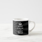 Persoonlijke KEEP CALM Jouw tekst Black Sunburst Espresso Kop (Rechts)