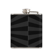 Persoonlijke KEEP CALM Jouw tekst Black Sunburst Heupfles (Achterkant)