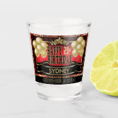 Persoonlijke Keepomwille Happy Birthday - rood Shot Glas (Voorkant)