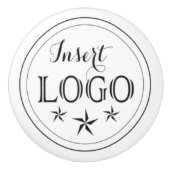 Persoonlijke keramische knop met uw logo (Voorkant)