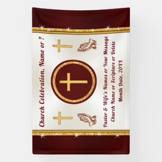 Persoonlijke, kerkbanners voor elke mogelijke over spandoek (Verticaal)