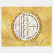 Persoonlijke kerkjubileumcadeaus, predikant fleece deken (Voorkant (Horizontaal))