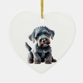 Persoonlijke Kerry Blue Terrier Puppy Keramisch Ornament (Voorkant)