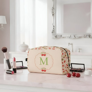 Persoonlijke Kers en Strik Zoete Esthetische Naam Toilettasje