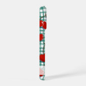 Persoonlijke Kers op Groene Gingham Hoesje – iPhone Hoesje (Rechterkant)