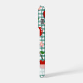 Persoonlijke Kers op Groene Gingham Hoesje – iPhone Hoesje (Linkerkant)