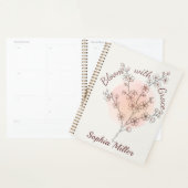 Persoonlijke Kersenbloesem Aangepaste Naam Bloem Planner (Display)