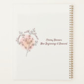 Persoonlijke Kersenbloesem Aangepaste Naam Bloem Planner (Achterkant)