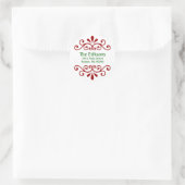 Persoonlijke kerst adreslabels ronde sticker (Tas)