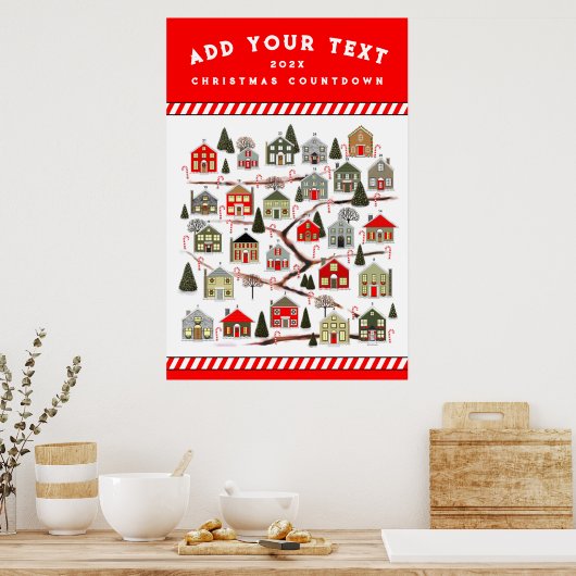 Persoonlijke kerst-adventkalenderposter poster (Keuken)
