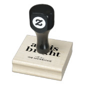 Persoonlijke Kerst 'All Is Bright' Rubberstempel (Stempel)