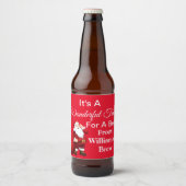 Persoonlijke Kerst  Bier Etiket (Voorkant)