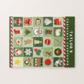 Persoonlijke Kerst Countdown Adventkalender Legpuzzel (Horizontaal)