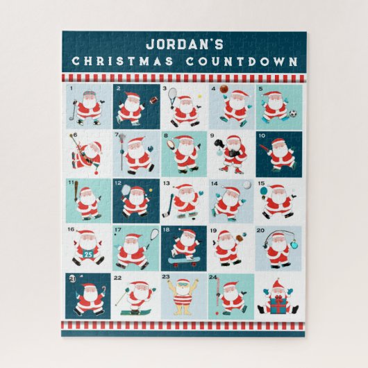 Persoonlijke Kerst Countdown Legpuzzel (Verticaal)