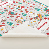 Persoonlijke Kerst Cute Gans Naam Sherpa Deken (3/4)