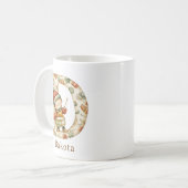 Persoonlijke Kerst D Initiële Monogram Koffiemok (Voorkant links)