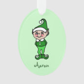 Persoonlijke Kerst Elf Ornament (voorkant)