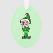 Persoonlijke Kerst Elf Ornament (achterkant)