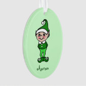 Persoonlijke Kerst Elf Ornament (voorkant)