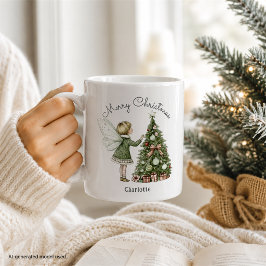Persoonlijke Kerst Elf Sierboom Koffiemok