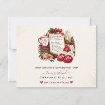 Persoonlijke kerst- en nieuwjaarskaart voor oma