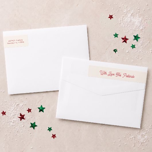 Persoonlijke kerst familie retouradres