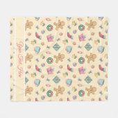 Persoonlijke kerst fleece deken met gemberkoek the (Voorkant (Horizontaal))