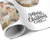 Persoonlijke Kerst Foto Collage Cadeaupapier (Rol Hoek)