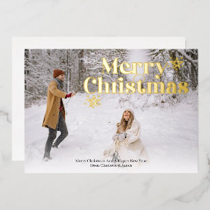 Persoonlijke Kerst Foto Folie Feestdagenkaart