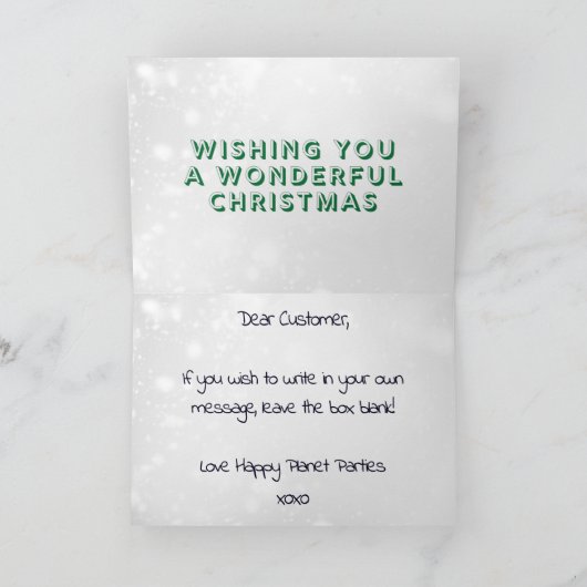 Persoonlijke Kerst Foto Kaart (Binnen)